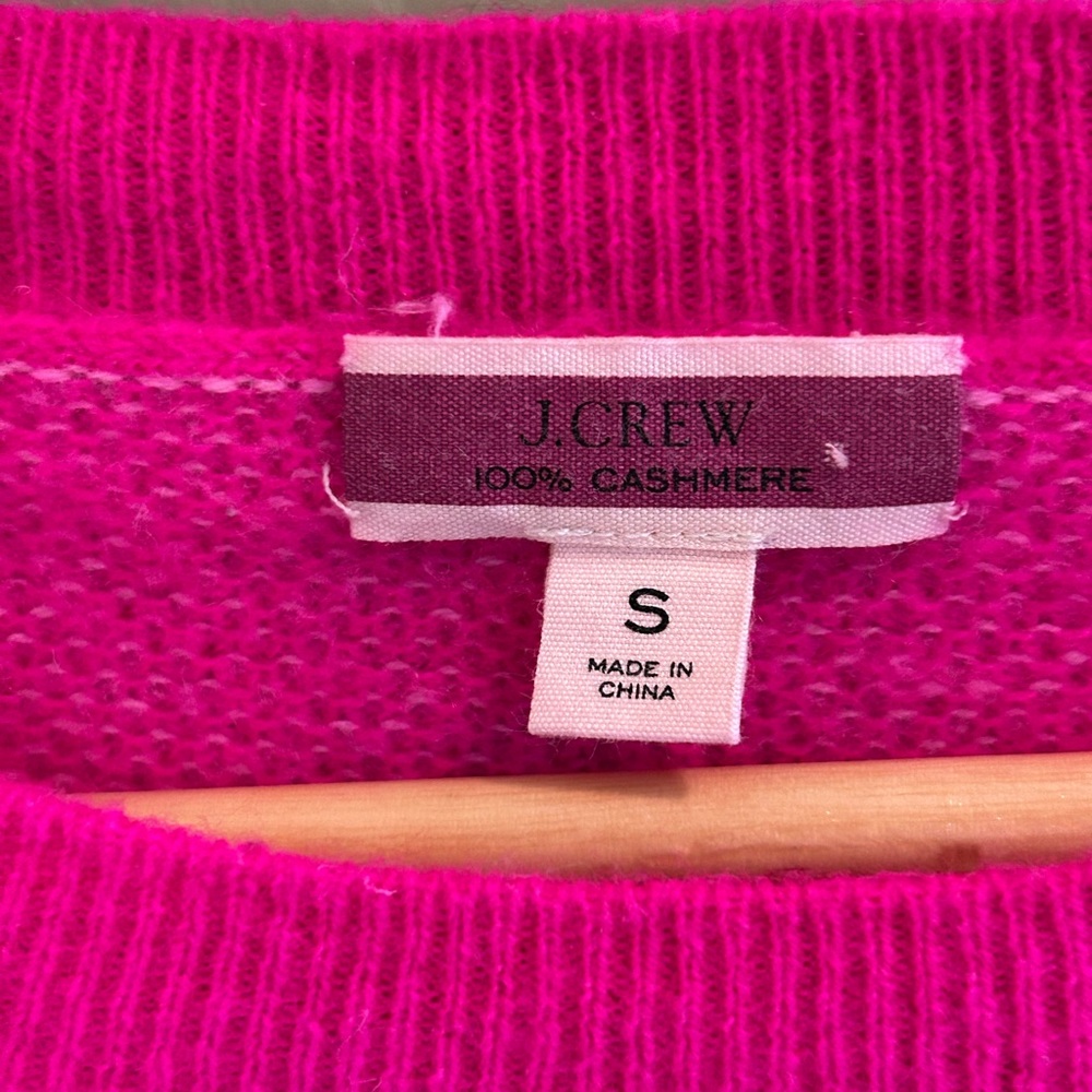 J. Crew Limited Edition Cashmere Crewneck Sweater w/ Bird’s Eye Stitch Small - Picture 4 of 16